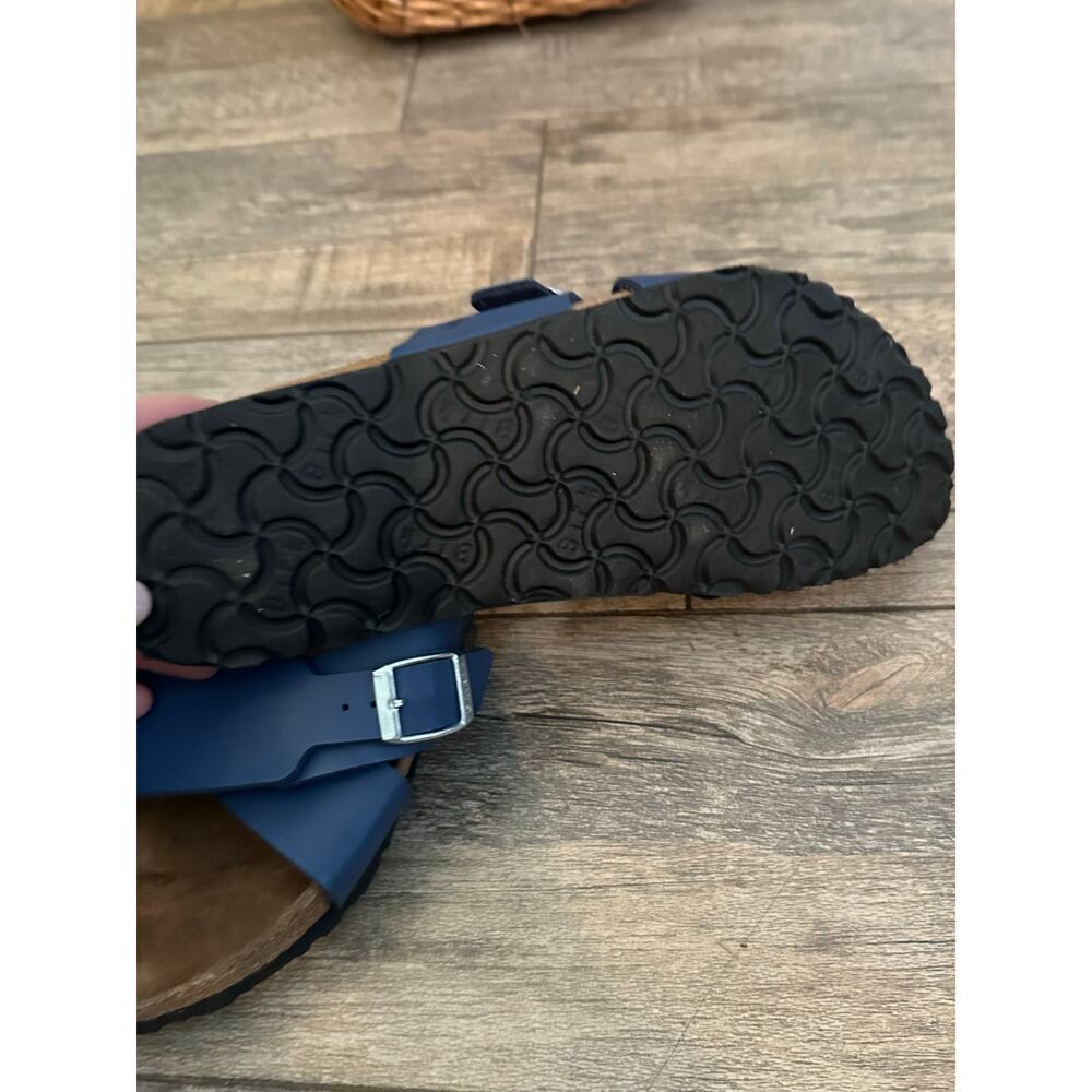 Birkenstock Birki's Women's Blue Santosa Footbed Birko-Flor Sandals Size 7 - Picture 5 of 7